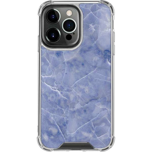 Crushed Blue iPhone 14 Pro Clear Case
